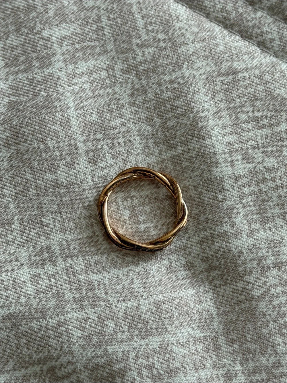 Pandora Rose Gold Twisted Pave Ring